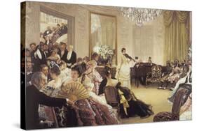 The Concert-James Tissot-Stretched Canvas