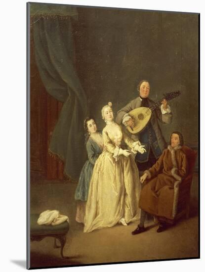 The Concerto or the Family in Concert, 1752-Pietro Longhi-Mounted Giclee Print