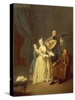 The Concerto or the Family in Concert, 1752-Pietro Longhi-Stretched Canvas