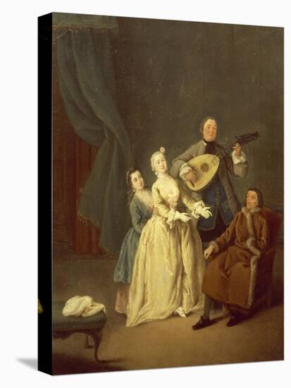 The Concerto or the Family in Concert, 1752-Pietro Longhi-Stretched Canvas