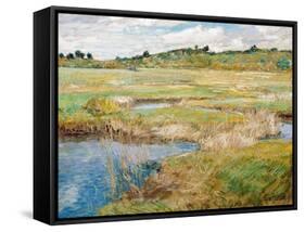 The Concord Meadow, Concord, Massachusetts-Childe Hassam-Framed Stretched Canvas