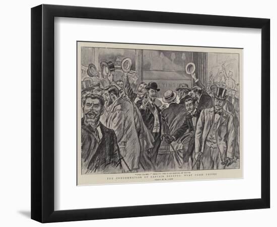 The Condemnation of Captain Dreyfus, What Paris Thinks-Henri Lanos-Framed Giclee Print