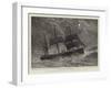 The Condemned Cruiser, H M S Bacchante in a Gale-null-Framed Giclee Print