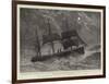 The Condemned Cruiser, H M S Bacchante in a Gale-null-Framed Giclee Print