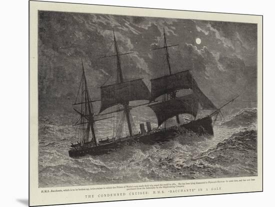 The Condemned Cruiser, H M S Bacchante in a Gale-null-Mounted Giclee Print