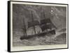 The Condemned Cruiser, H M S Bacchante in a Gale-null-Framed Stretched Canvas