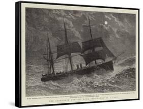 The Condemned Cruiser, H M S Bacchante in a Gale-null-Framed Stretched Canvas