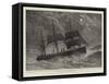 The Condemned Cruiser, H M S Bacchante in a Gale-null-Framed Stretched Canvas