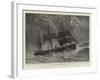 The Condemned Cruiser, H M S Bacchante in a Gale-null-Framed Giclee Print