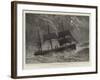 The Condemned Cruiser, H M S Bacchante in a Gale-null-Framed Giclee Print