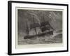 The Condemned Cruiser, H M S Bacchante in a Gale-null-Framed Giclee Print