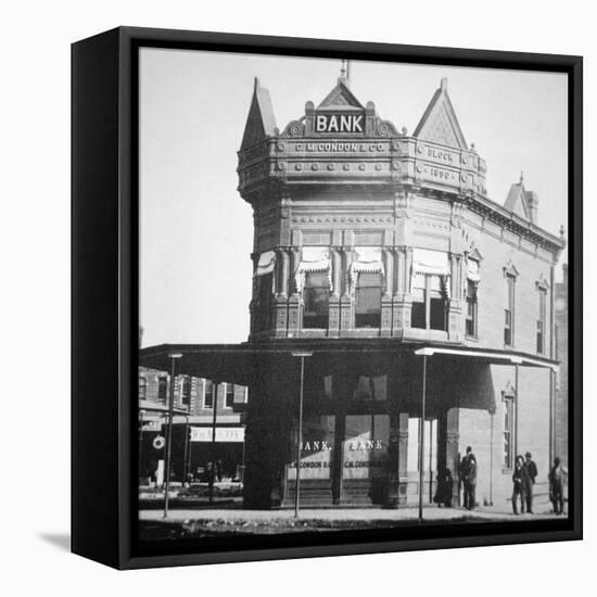 The Condon Bank, Coffeyville, Kansas, 1892-null-Framed Stretched Canvas