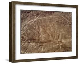 The Condor Geoglyph, aerial view, Nazca, UNESCO World Heritage Site, Ica Region, Peru, South Americ-Karol Kozlowski-Framed Photographic Print