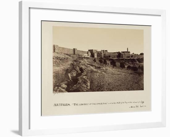 The Conduit of the Upper Pool and the West Wall of the City and the Entrance by the Joppa or…-James Graham-Framed Photographic Print