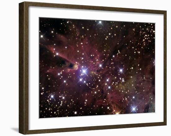 The Cone Nebula and Christmas Tree Cluster-Stocktrek Images-Framed Photographic Print