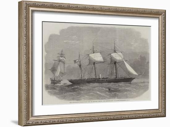 The Confederate Sloop-Of-War 290, or Alabama, Leaving the Merchant-Ship Tonowanda-Edwin Weedon-Framed Giclee Print