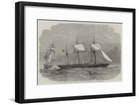 The Confederate Sloop-Of-War 290, or Alabama, Leaving the Merchant-Ship Tonowanda-Edwin Weedon-Framed Giclee Print