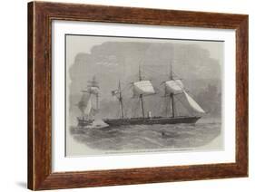 The Confederate Sloop-Of-War 290, or Alabama, Leaving the Merchant-Ship Tonowanda-Edwin Weedon-Framed Giclee Print