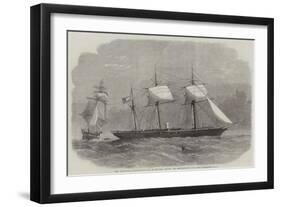 The Confederate Sloop-Of-War 290, or Alabama, Leaving the Merchant-Ship Tonowanda-Edwin Weedon-Framed Giclee Print