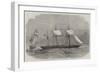 The Confederate Sloop-Of-War 290, or Alabama, Leaving the Merchant-Ship Tonowanda-Edwin Weedon-Framed Giclee Print