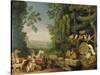 The Conference of the Animals From: Reynard the Fox-Johann Heinrich Wilhelm Tischbein-Stretched Canvas