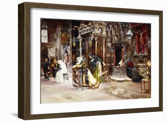 The Confession, 1893-Jose Gallegos Arnosa-Framed Giclee Print