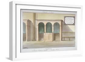 The Confessional in the Roman Catholic Chapel on London Road, Southwark, London, 1825-G Yates-Framed Giclee Print