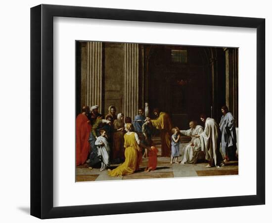 The Confirmation, from the Series of the Seven Sacraments, Before 1642-Nicolas Poussin-Framed Giclee Print