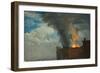 The Conflagration (Oil on Paper)-Albert Bierstadt-Framed Giclee Print