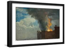 The Conflagration (Oil on Paper)-Albert Bierstadt-Framed Giclee Print