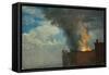 The Conflagration (Oil on Paper)-Albert Bierstadt-Framed Stretched Canvas