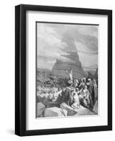 The Confusion of Tongues, Engraved by C. Maurino, C.1868-Gustave Doré-Framed Giclee Print