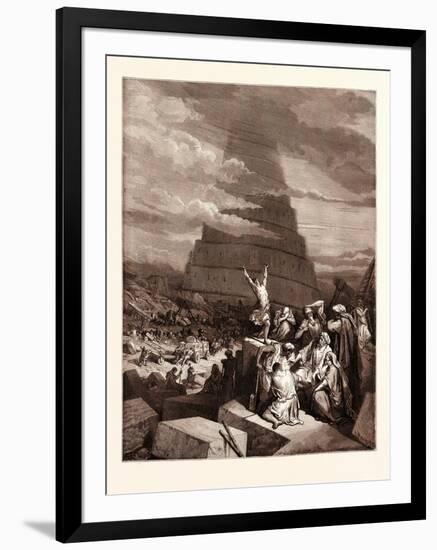 The Confusion of Tongues-Gustave Dore-Framed Giclee Print