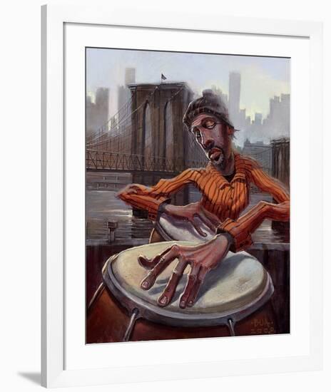 The Conga Player-BUA-Framed Art Print