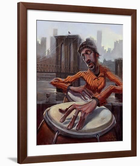 The Conga Player-BUA-Framed Art Print