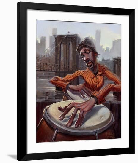 The Conga Player-BUA-Framed Art Print