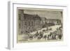 The Congress at Berlin, the Crowd Waiting Outside the Radziwill Palace to See the Plenipotentiaries-null-Framed Giclee Print