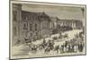 The Congress at Berlin, the Crowd Waiting Outside the Radziwill Palace to See the Plenipotentiaries-null-Mounted Giclee Print