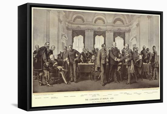 The Congress at Berlin-Anton Alexander von Werner-Framed Stretched Canvas