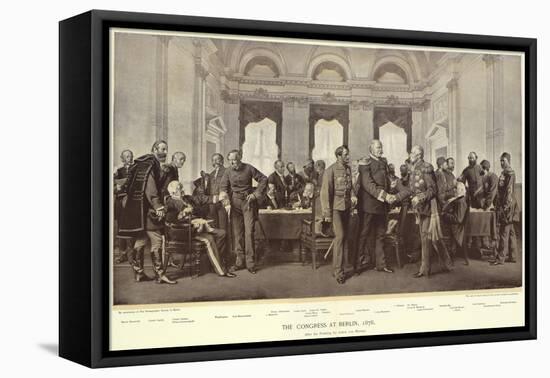 The Congress at Berlin-Anton Alexander von Werner-Framed Stretched Canvas