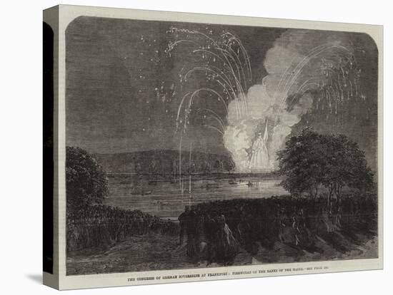 The Congress of German Sovereigns at Frankfort, Fireworks on the Banks of the Maine-null-Stretched Canvas