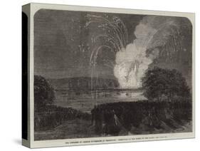 The Congress of German Sovereigns at Frankfort, Fireworks on the Banks of the Maine-null-Stretched Canvas