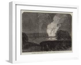 The Congress of German Sovereigns at Frankfort, Fireworks on the Banks of the Maine-null-Framed Giclee Print