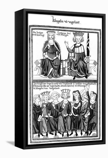The Congress of Wartburg, 15th Century-A Bisson-Framed Stretched Canvas