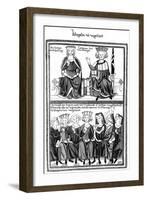 The Congress of Wartburg, 15th Century-A Bisson-Framed Giclee Print