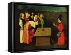 The Conjuror (Pre-Restoration)-Hieronymus Bosch-Framed Stretched Canvas