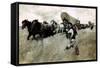 The Connecticut Settlers Entering the Western Reserve-Howard Pyle-Framed Stretched Canvas