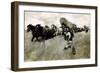 The Connecticut Settlers Entering the Western Reserve-Howard Pyle-Framed Giclee Print