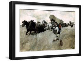 The Connecticut Settlers Entering the Western Reserve-Howard Pyle-Framed Giclee Print