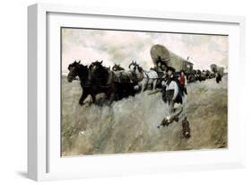 The Connecticut Settlers Entering the Western Reserve-Howard Pyle-Framed Giclee Print